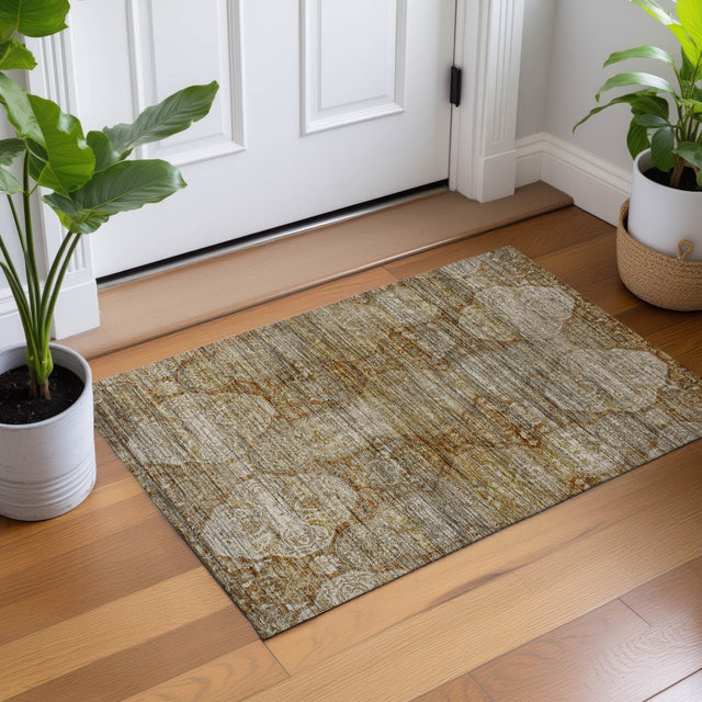 Dalyn Aristo AR8 Terracotta Rug shown in a room