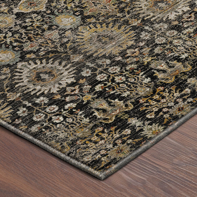 Dalyn Aristo AR9 Black Rug corner detail