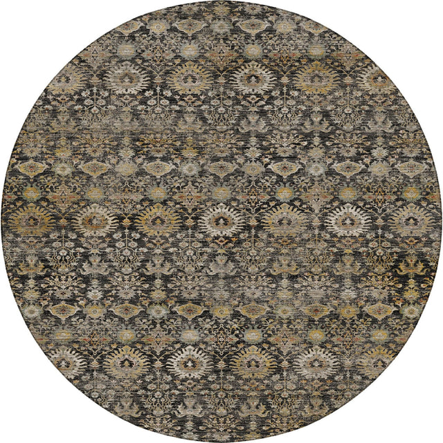 Dalyn Aristo AR9 Black Rug round rug