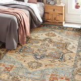 Dalyn Bergama BE2 Machine Made Traditional Blue Rug