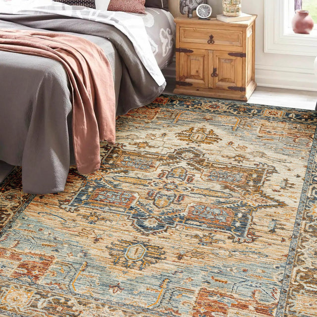 Dalyn Bergama BE2 Machine Made Traditional Blue Rug