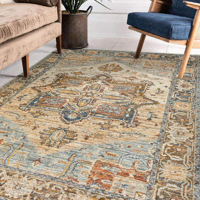 Dalyn Bergama BE2 Machine Made Traditional Blue Rug