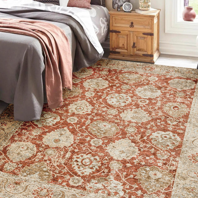 Dalyn Bergama BE6 Machine Made Traditional Red Rug