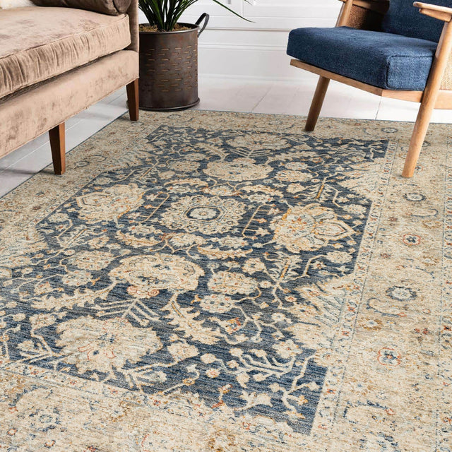 Dalyn Bergama BE8 Machine Made Traditional Blue Rug