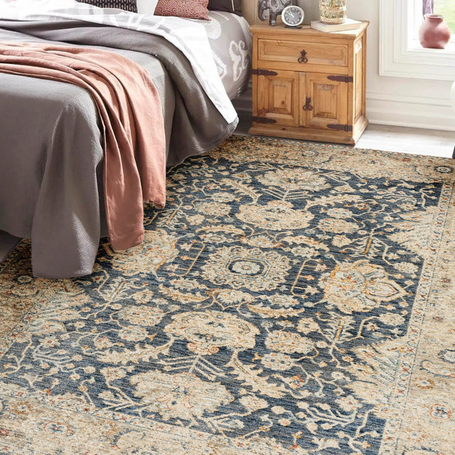 Dalyn Bergama BE8 Machine Made Traditional Blue Rug