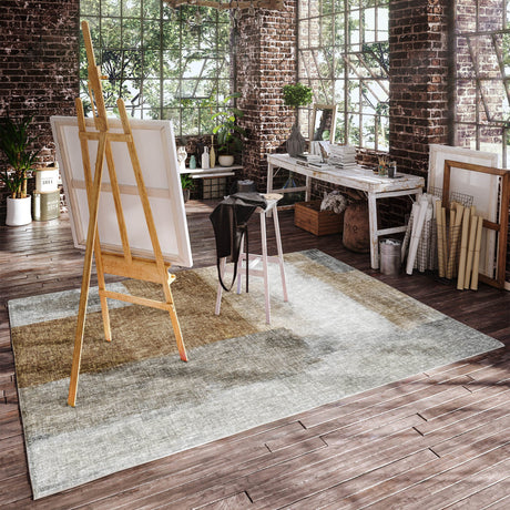 Dalyn Boca BO1 Brown Rug shown in a room