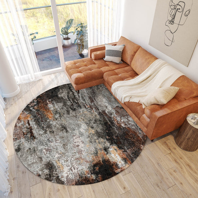 Dalyn Boca BO10 Gray Rug shown in a room
