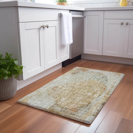 Dalyn Boca BO11 Taupe Rug shown in a room
