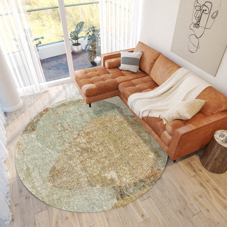 Dalyn Boca BO11 Taupe Rug shown in a room