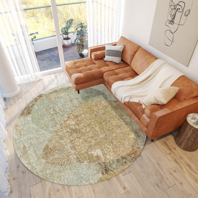 Dalyn Boca BO11 Taupe Rug shown in a room