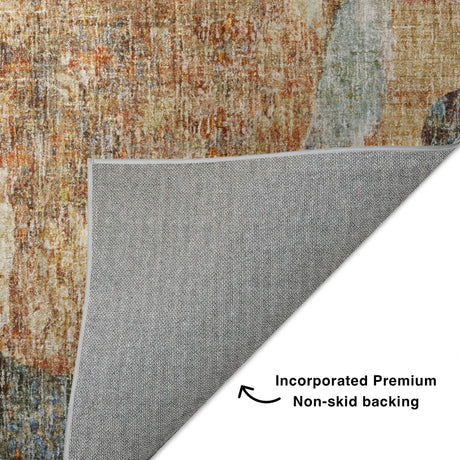 Dalyn Boca BO11 Teal Rug backing detail