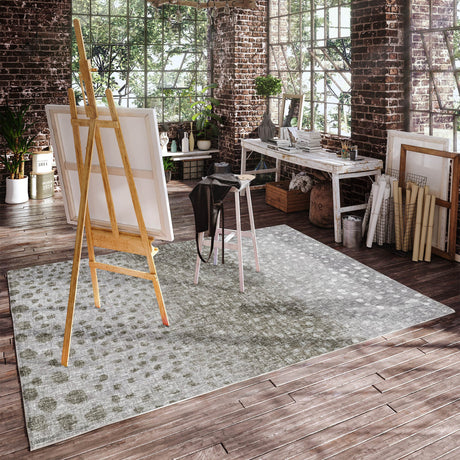 Dalyn Boca BO12 Taupe Rug shown in a room