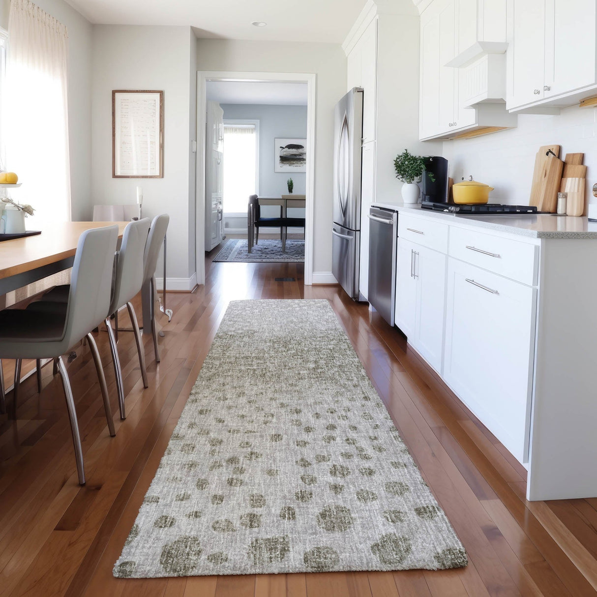 Dalyn Boca BO12 Taupe Rug shown in a room
