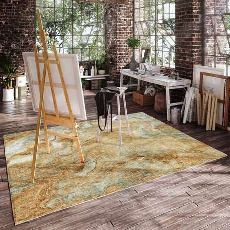 Dalyn Boca BO14 Copper Rug shown in a room