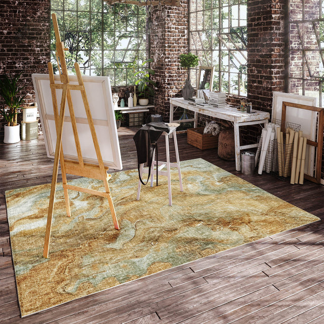 Dalyn Boca BO14 Copper Rug shown in a room