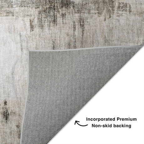 Dalyn Boca BO2 Gray Rug backing detail