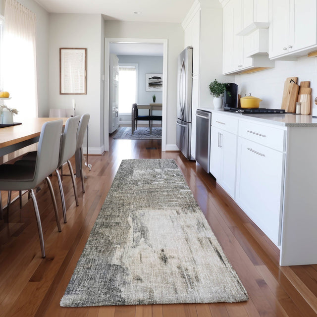 Dalyn Boca BO2 Gray Rug shown in a room