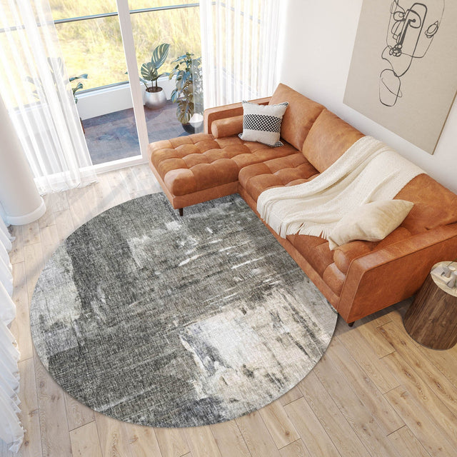Dalyn Boca BO2 Gray Rug shown in a room