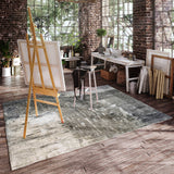 Dalyn Boca BO2 Gray Rug shown in a room