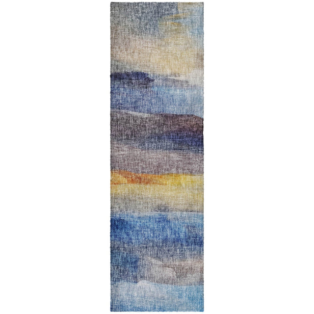 Dalyn Boca BO4 Blue Rug runner rug