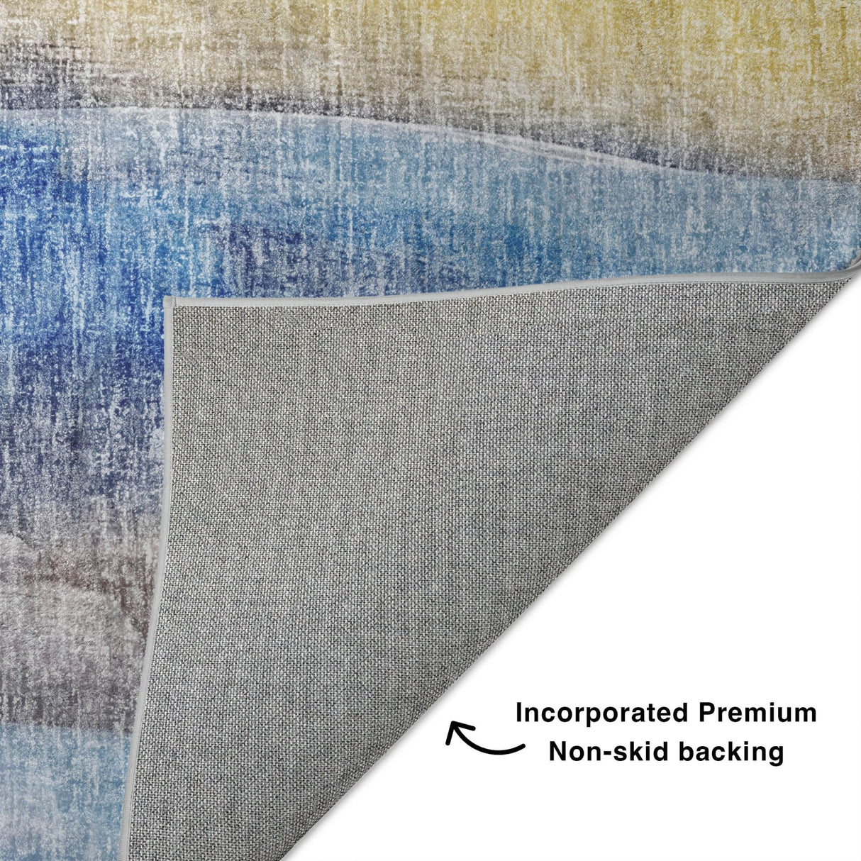 Dalyn Boca BO4 Blue Rug backing detail