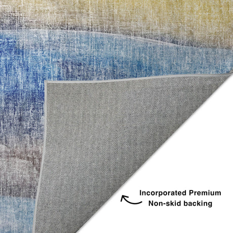 Dalyn Boca BO4 Blue Rug backing detail