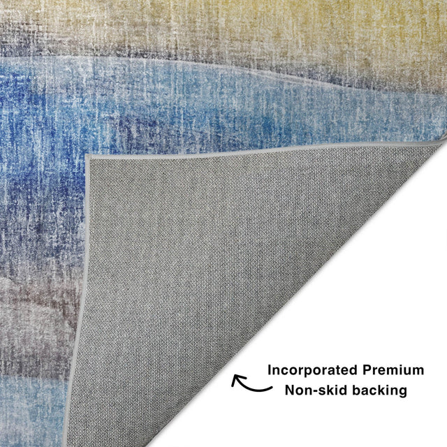 Dalyn Boca BO4 Blue Rug backing detail