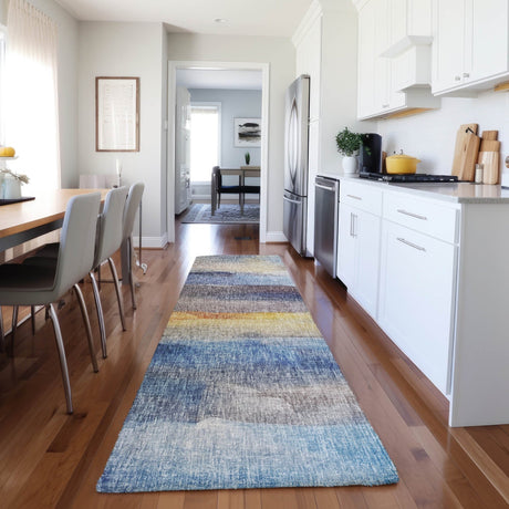 Dalyn Boca BO4 Blue Rug shown in a room