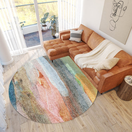 Dalyn Boca BO5 Salmon Rug shown in a room