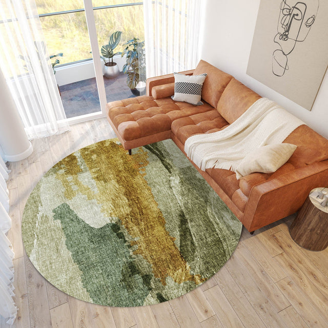 Dalyn Boca BO6 Aloe Rug shown in a room