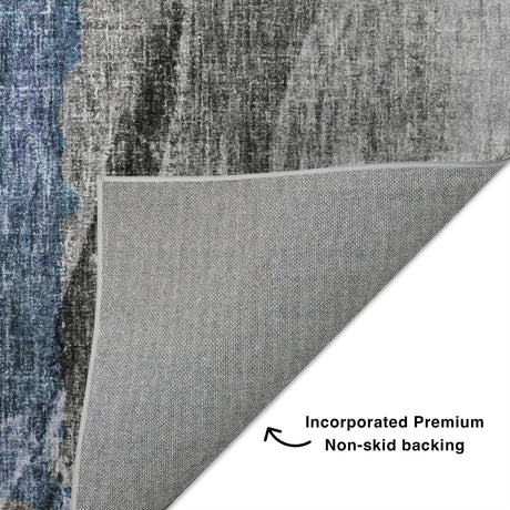 Dalyn Boca BO6 Pewter Rug backing detail