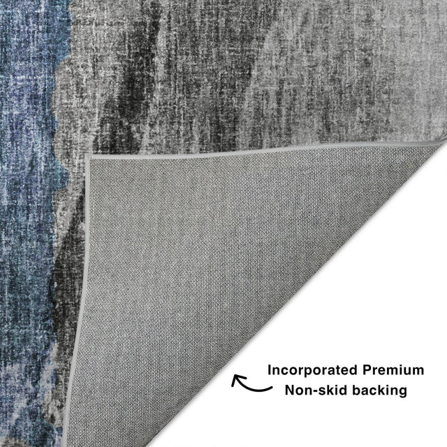 Dalyn Boca BO6 Pewter Rug backing detail