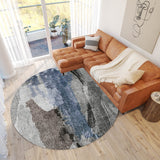 Dalyn Boca BO6 Pewter Rug shown in a room