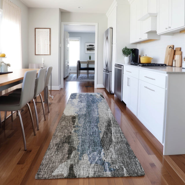Dalyn Boca BO6 Pewter Rug shown in a room