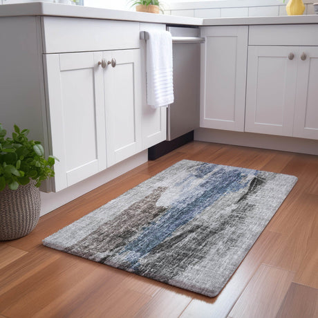 Dalyn Boca BO6 Pewter Rug shown in a room