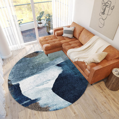 Dalyn Boca BO7 Denim Rug shown in a room