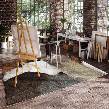 Dalyn Boca BO7 Taupe Rug shown in a room