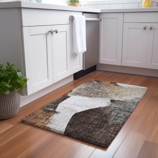 Dalyn Boca BO7 Taupe Rug shown in a room