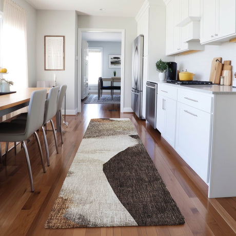Dalyn Boca BO7 Taupe Rug shown in a room