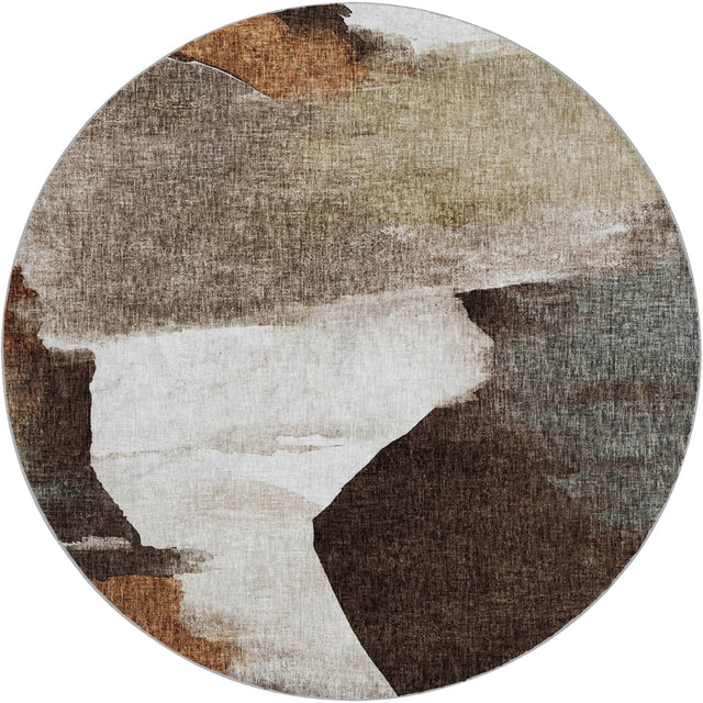 Dalyn Boca BO7 Taupe Rug round rug