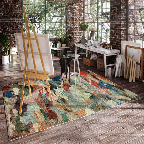 Dalyn Boca BO8 Paprika Rug shown in a room