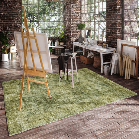Dalyn Boca BO9 Aloe Rug shown in a room