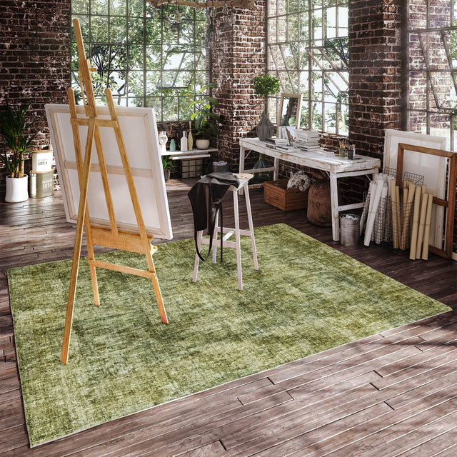 Dalyn Boca BO9 Aloe Rug shown in a room