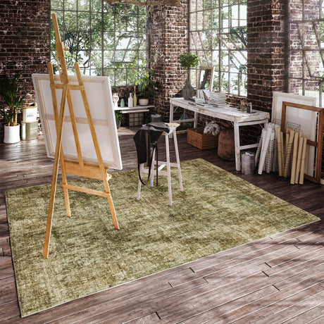 Dalyn Boca BO9 Taupe Rug shown in a room