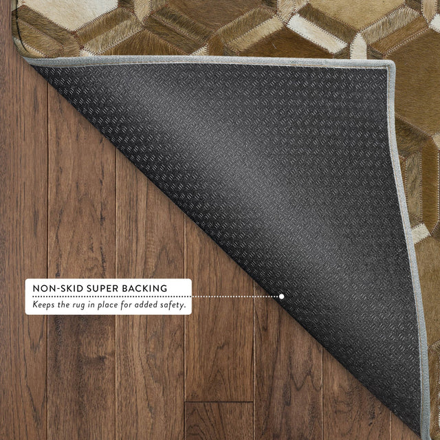 Dalyn Bozeman BM1 Brown Rug backing detail