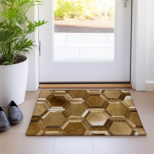 Dalyn Bozeman BM1 Brown Rug shown in a room