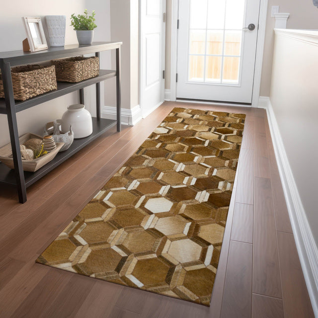 Dalyn Bozeman BM1 Brown Rug shown in a room
