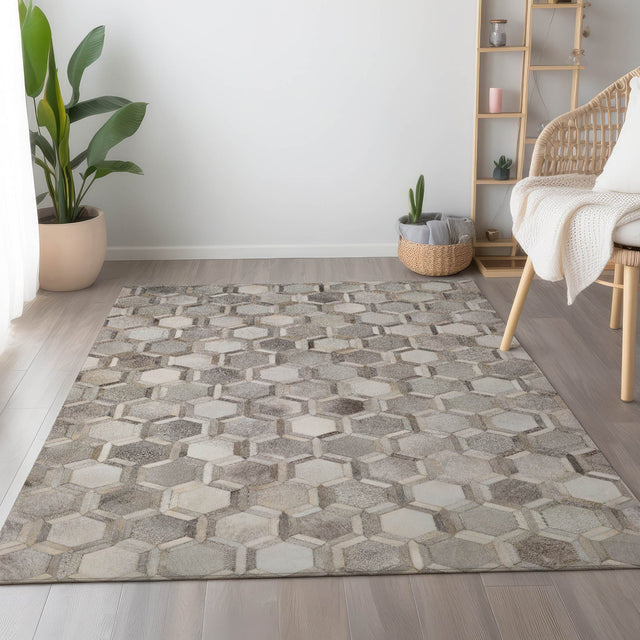 Dalyn Bozeman BM1 Gray Rug shown in a room