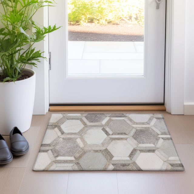 Dalyn Bozeman BM1 Gray Rug shown in a room