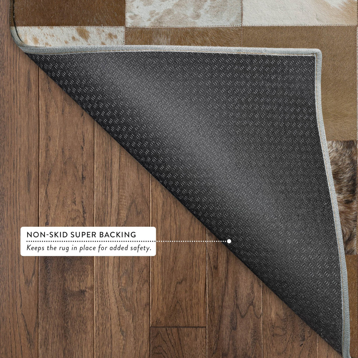 Dalyn Bozeman BM10 Brown Rug backing detail